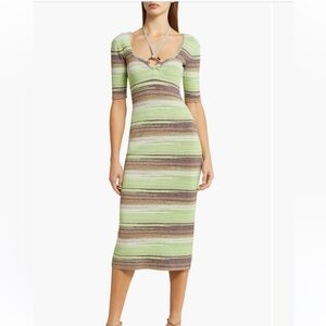 Veronica Beard Kante stripe knit dress sz Small